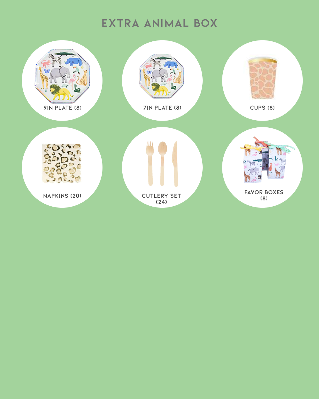 Kit de Animal de Safari para invitados adicionales